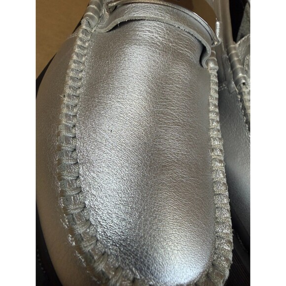 Dr. Martens Penton II Quad Metallic Silver Leather Platform Loafers Sz. M 11/W12 main image 8